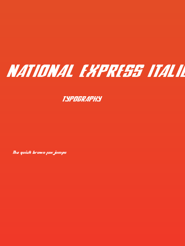 National Express Italic Poster