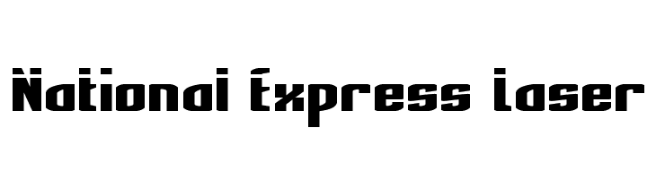 National Express Laser  font caratteri gratis