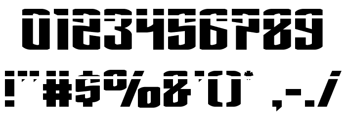 National Express Laser Font OTHER CHARS