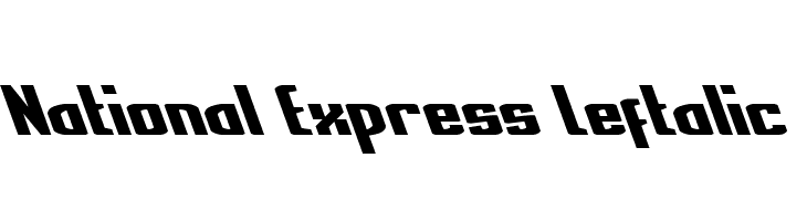 National Express Leftalic  नि: शुल्क फ़ॉन्ट्स डाउनलोड