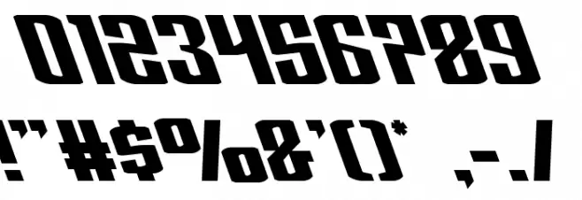 National Express Leftalic Font OTHER CHARS