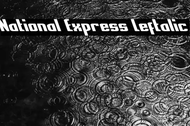 National Express Leftalic Font examples