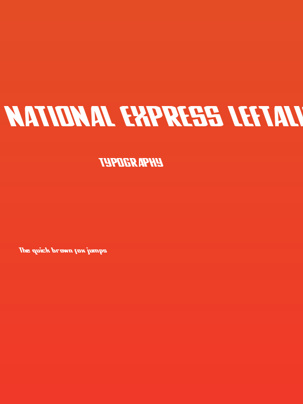 National Express Leftalic Poster