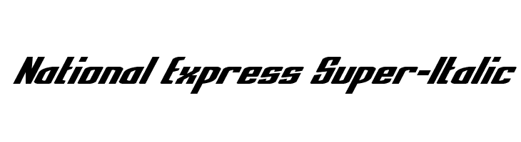 National Express Super-Italic  नि: शुल्क फ़ॉन्ट्स डाउनलोड