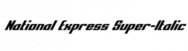 National Express Super-Italic  Fuentes Gratis Descargar
