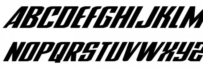 National Express Super-Italic 字体 大写