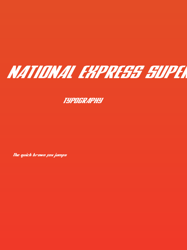 National Express Super-Italic Poster