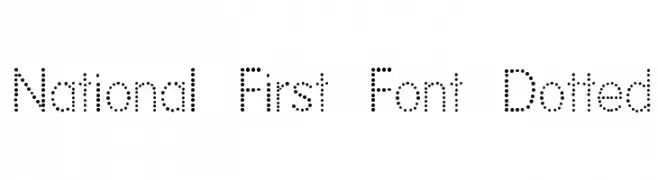 National First Font Dotted  لخطوط تنزيل
