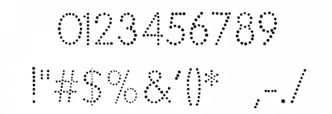 National First Font Dotted Шрифта ДРУГИЕ символов