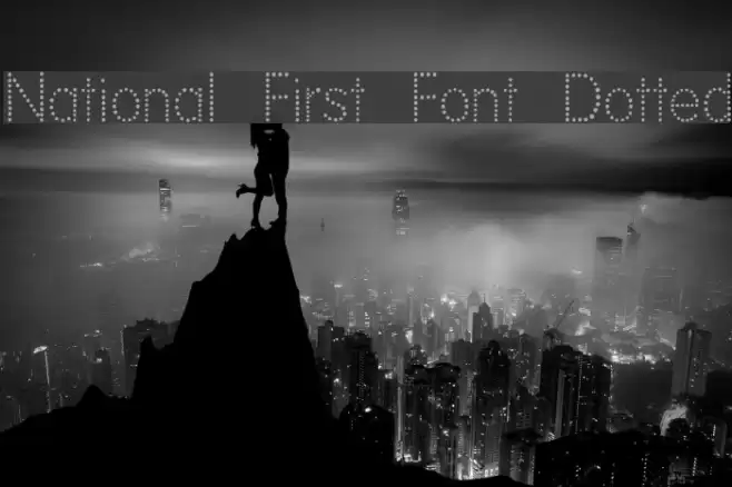 National First Font Dotted Шрифта examples