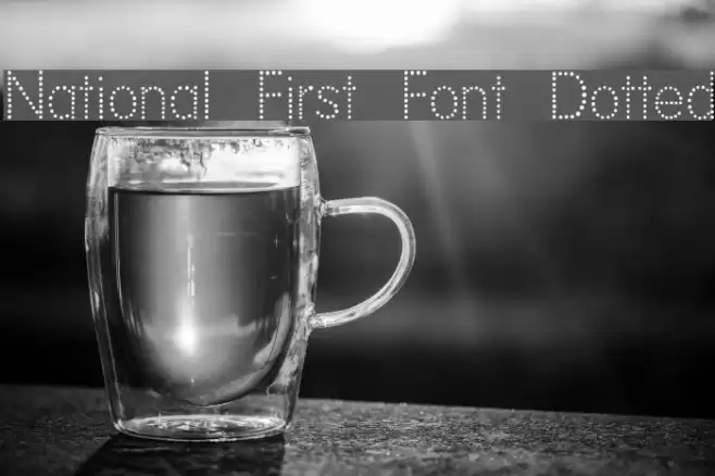 National First Font Dotted Шрифта examples