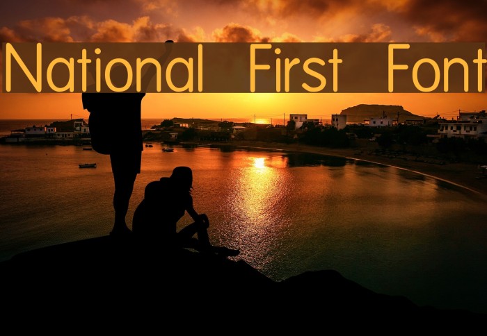 National First Font Font examples