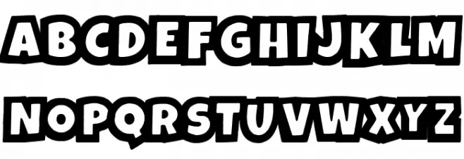 National Hero! Caratteri MINUSCOLO