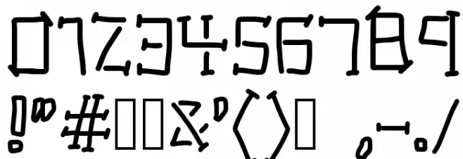 National Industry Font OTHER CHARS