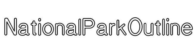 National Park Outline  Fuentes Gratis Descargar