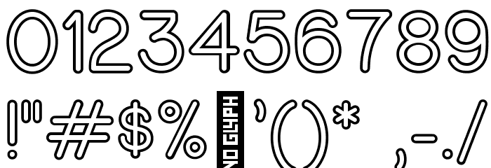 National Park Outline Font OTHER CHARS