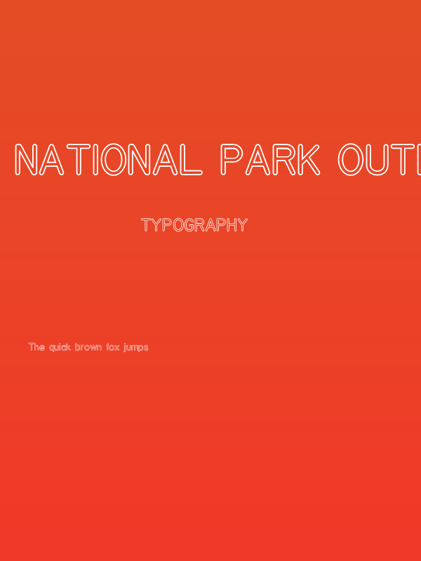 National Park Outline Poster