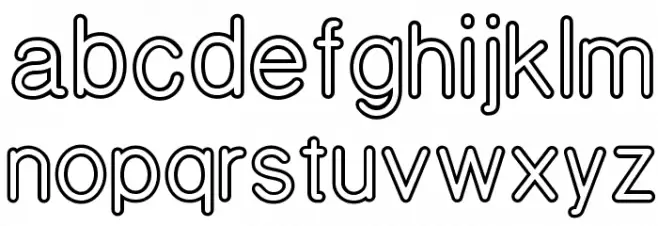 National Park Outline Шрифта строчной