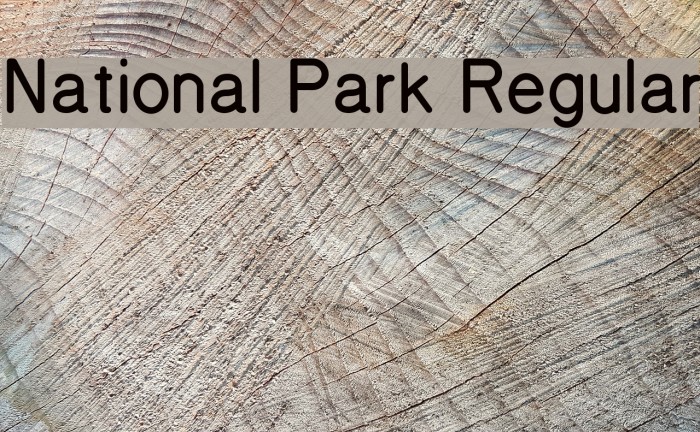 National Park Regular Font examples