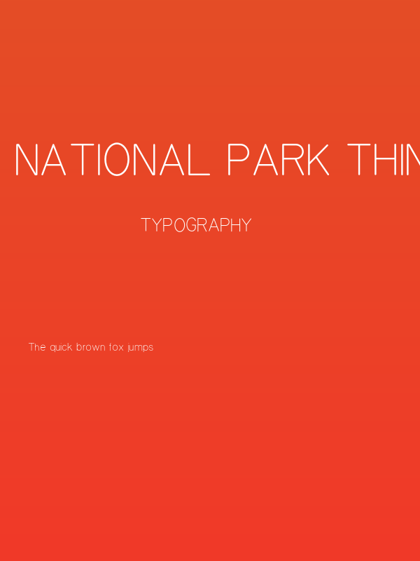 National Park Thin Poster