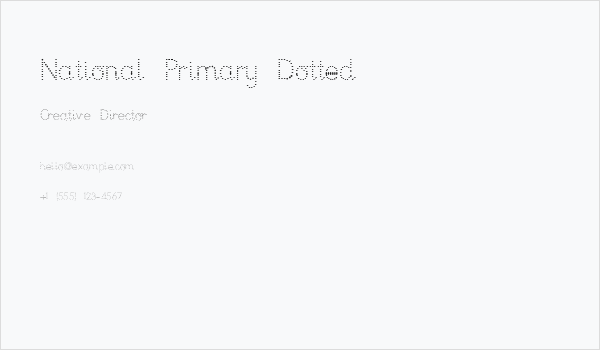 National Primary Dotted Business Card