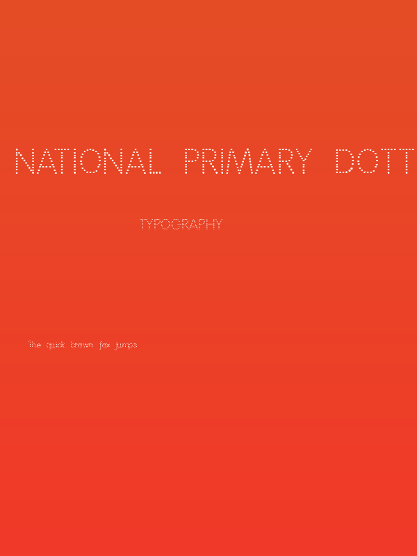 National Primary Dotted Poster
