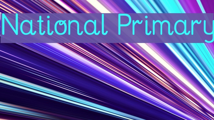 National Primary Font examples
