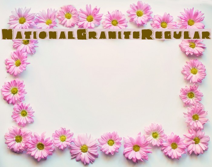 NationalGranite-Regular Font examples