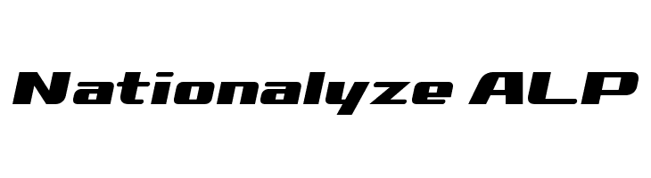 Nationalyze ALP Font