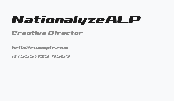 NationalyzeALP Business Card
