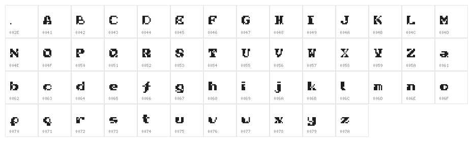 Nativa Regular Character Map