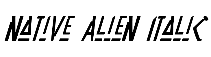 Native Alien Italic Font