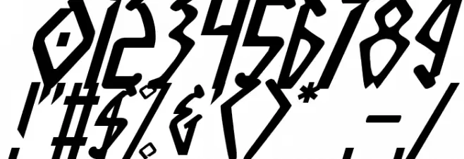 Native Alien Italic Font OTHER CHARS