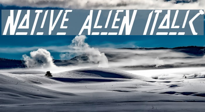 Native Alien Italic Font examples
