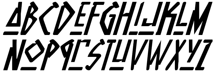 Native Alien Italic Font LOWERCASE