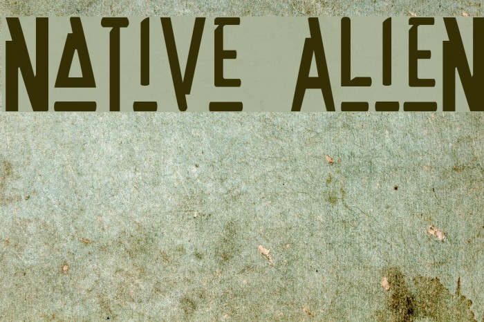 Native Alien Font examples