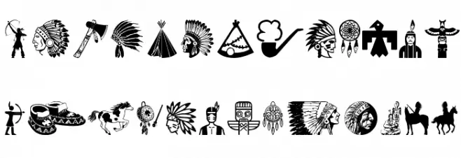 Native American Indians Fonte MAIÚSCULAS