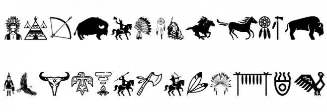 Native American Indians फ़ॉन्ट लोअरकेस