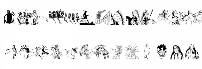 NativeAmericans خط أحرف صغيرة