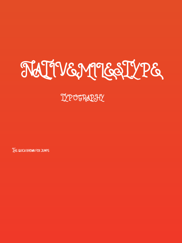 NativeMilesType Poster