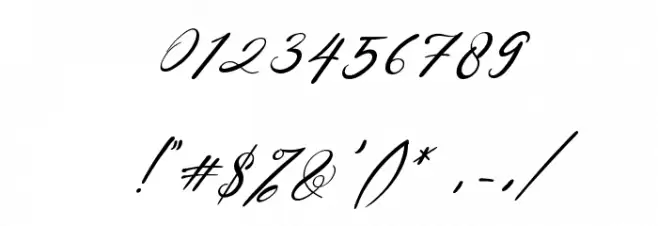 Nattalya Italic Font OTHER CHARS