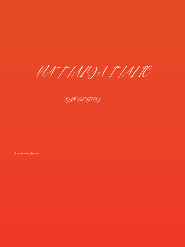 Nattalya Italic Poster