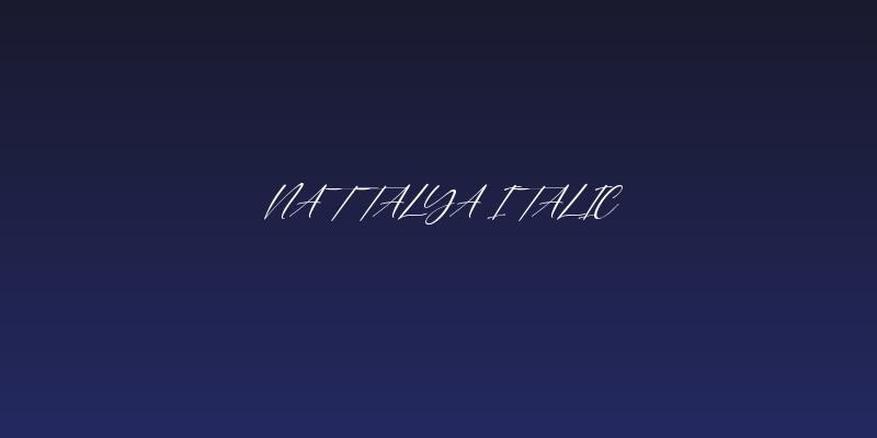 Nattalya Italic Social Header