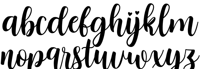 Nattasha Font LOWERCASE