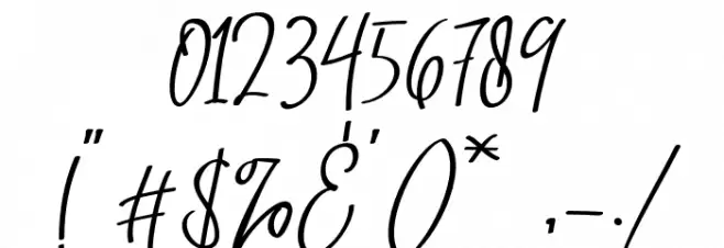 NatthalieSignature Font OTHER CHARS