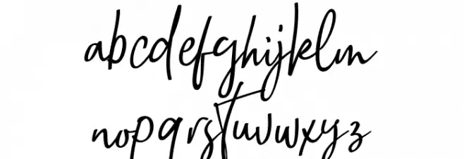 NatthalieSignature Schriftart Kleinbuchstaben