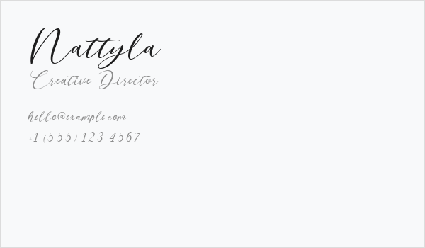 Nattyla Business Card