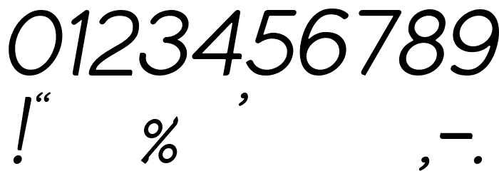 Natura Play Italic Font OTHER CHARS