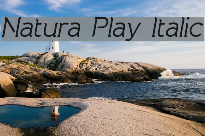 Natura Play Italic Font examples