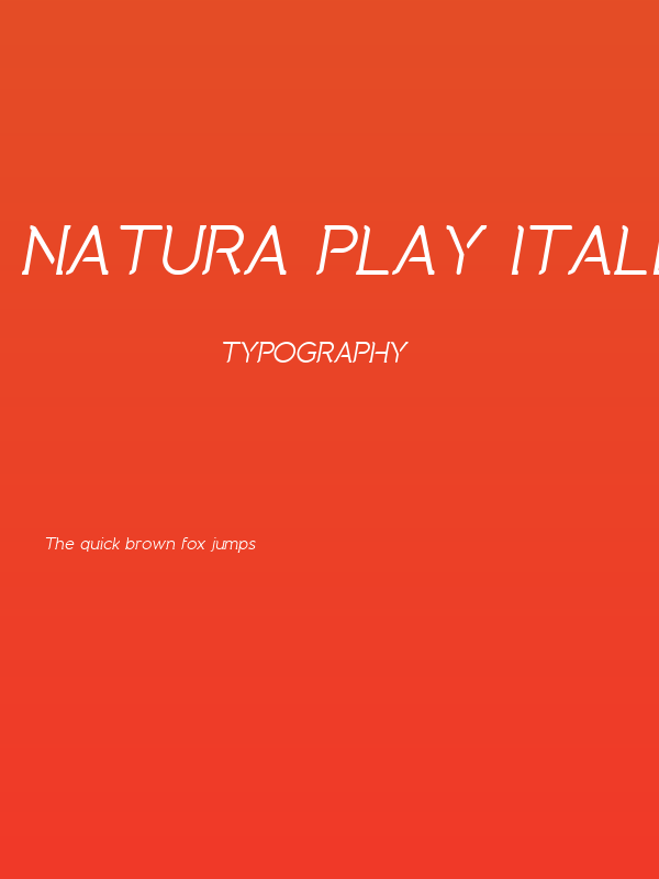 Natura Play Italic Poster